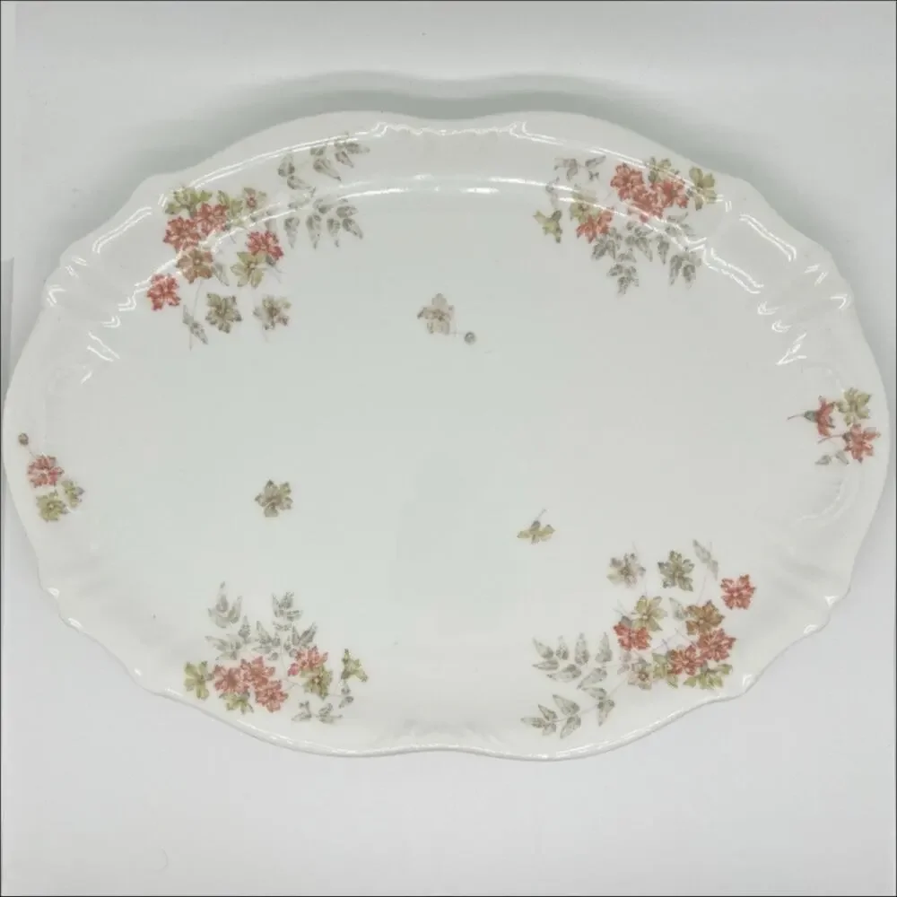 Vintage Theodore Haviland Limoges France Oval Serving Plate Platter Floral